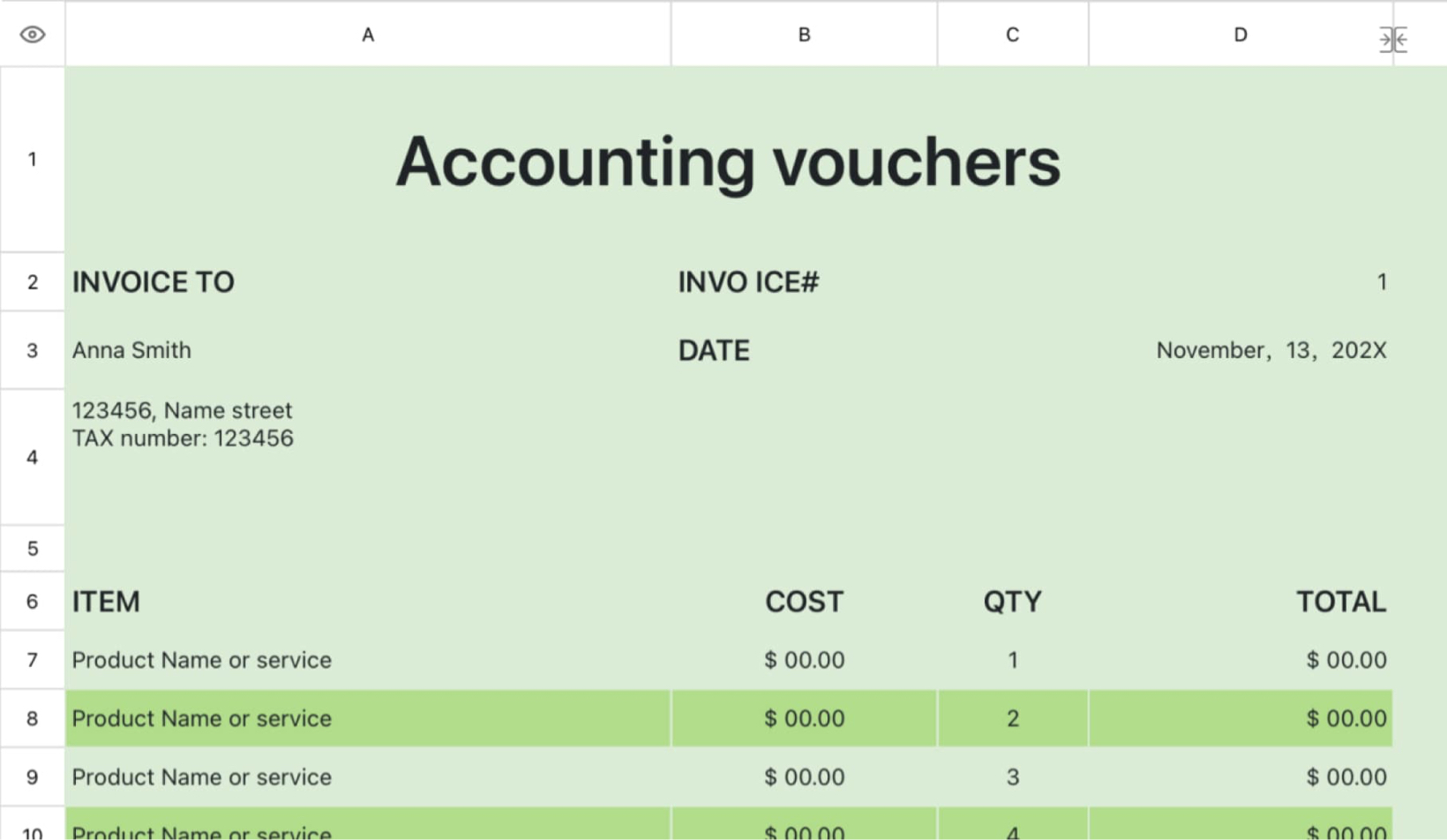Accounting vouchers